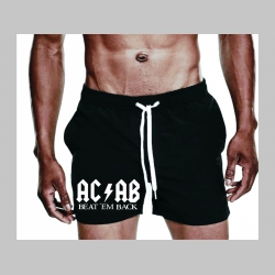 A.C. A. B. - Beat Em Back  - plavky s motívom - plavkové pánske kraťasy s pohodlnou gumou v páse a šnúrkou na dotiahnutie vhodné aj ako klasické kraťasy na voľný čas